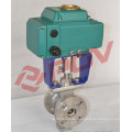 DIN water on/off ac110v electric flange class150lb ball valve v type